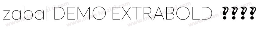zabal DEMO EXTRABOLD字体转换